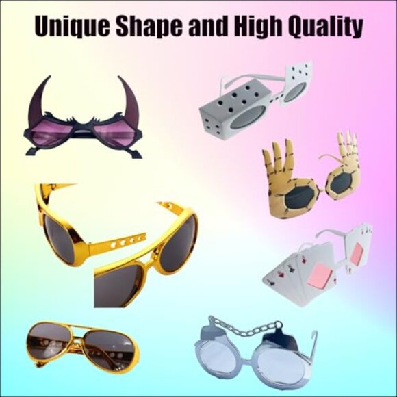 16 Pack Funny Sunglasses Novelty Party Glasses Masks for Adults main image 7